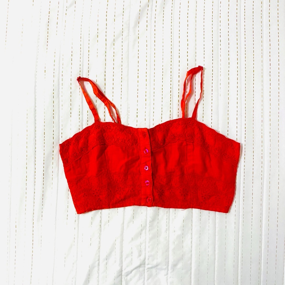 Forever 21 Button Up Crop Top